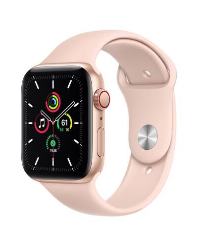 Apple Watch SE 44mm GPS + Cellular Złoty z paskiem w kolorze piaskowego różu - zdjęcie 1