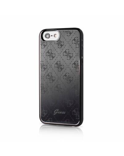 Etui do iPhone 7/8/SE 2020 GUESS 4G Aluminium - czarne - zdjęcie 1