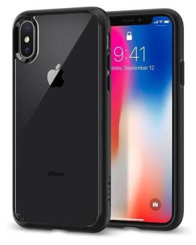 Etui iPhone X SPIGEN SGP Ultra Hybrid Matte - czarne  - zdjęcie 1