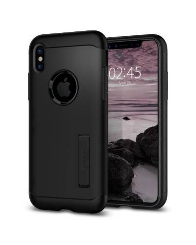 Etui iPhone X SPIGEN SGP Slim Armor Black - zdjęcie 1