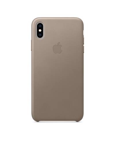 Etui do iPhone Xs Max Apple Leather Case - jasnobeżowe - zdjęcie 1