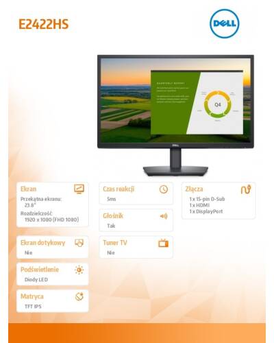 Monitor Dell 24 E2422HS - zdjęcie 2