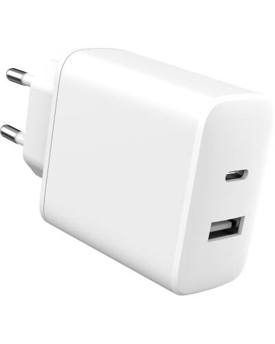 Ładowarka sieciowa eStuff Home Charger USB-C 32W - biała - zdjęcie 1