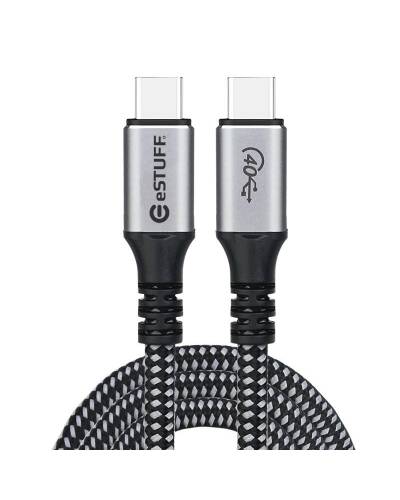Kabel eSTUFF USB4 C - C 40Gbps 1.2m - Szary - zdjęcie 1