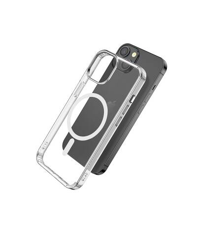 Etui do iPhone 13/14 eSTUFF Magnetic Hybrid - Przeźroczyste - zdjęcie 3