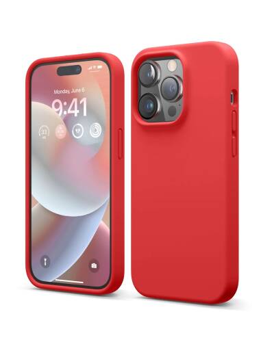 Etui do iPhone 13 Pro Elago Soft Silicon Case - czerwone - zdjęcie 1