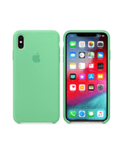 Etui do iPhone Xs Max Apple Silicone - zielone  - zdjęcie 2