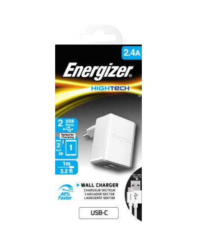Ładowarka sieciowa Energizer HighTech z przewodem USB-C - biała - zdjęcie 1