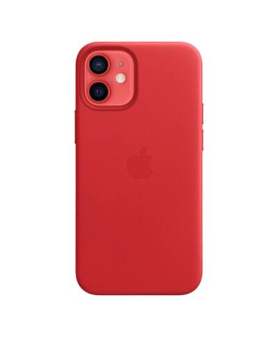 Etui do iPhone 12 mini Apple Leather Case z MagSafe - czerwone  - zdjęcie 4