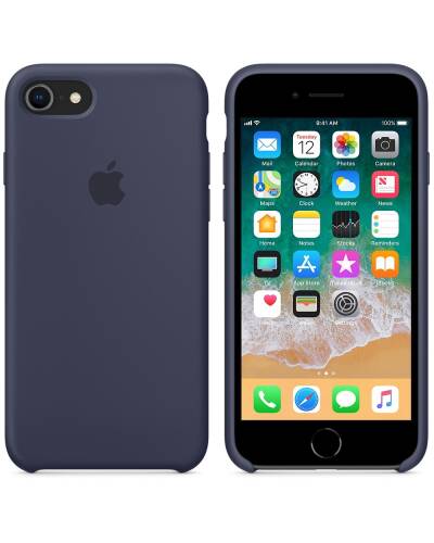 Etui do iPhone 7/8 Apple Silicone Case - nocny błękit - zdjęcie 3