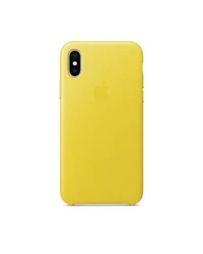 Etui do iPhone X/Xs Apple Leather Case - Spring Yellow - zdjęcie 1