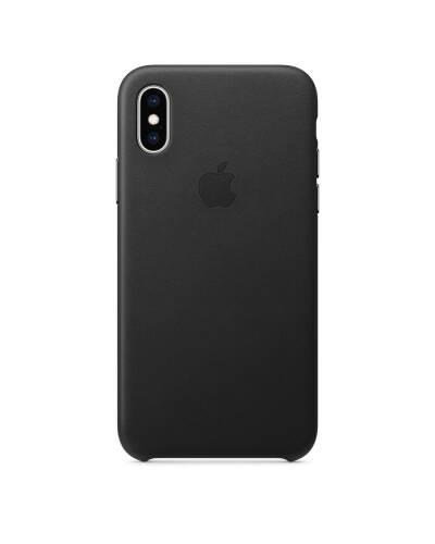 Etui do iPhone X/Xs Apple Leather Case - czarne - zdjęcie 1