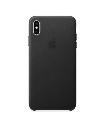 Apple Leather Case iPhone Xs Max black - zdjęcie 1