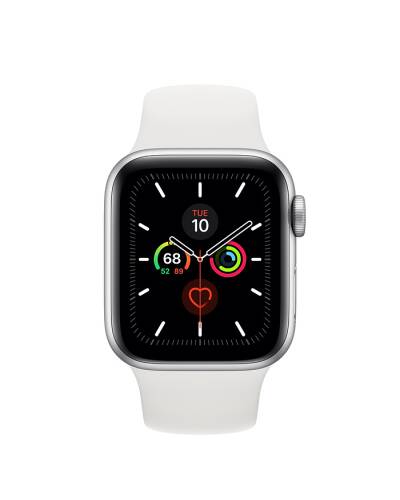Apple Watch S5 40mm Srebrny z paskiem w kolorze białym - zdjęcie 3