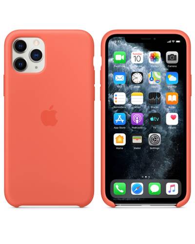 Etui do iPhone 11 Pro Max Apple Silicone Case - pomarańczowe - zdjęcie 3
