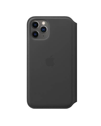 Skórzane etui folio do iPhone 11 Pro Max Apple - czarne - zdjęcie 1