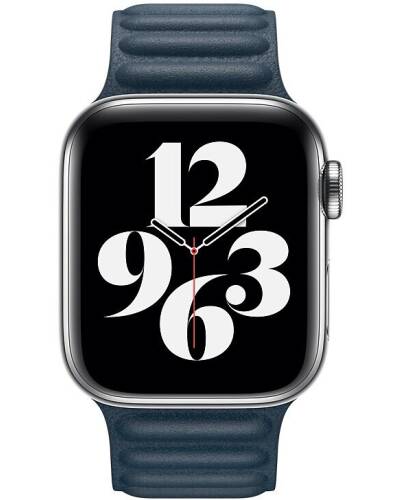 Apple pasek do Apple Watch 41mm z karbowanej skóry rozmiar S/M - bałtycki błękit - zdjęcie 3