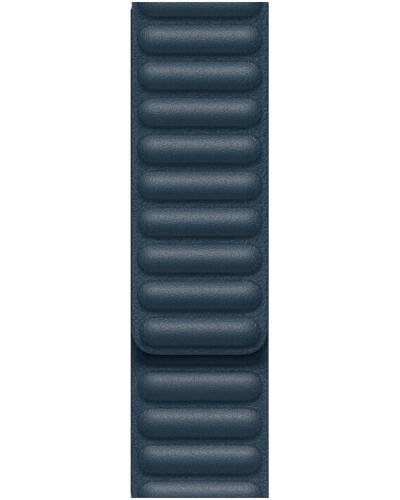 Apple pasek do Apple Watch 41mm z karbowanej skóry rozmiar S/M - bałtycki błękit - zdjęcie 2