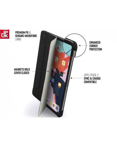 Etui do iPad Pro 11 Pipetto Origami z podstawką- czarne - zdjęcie 4