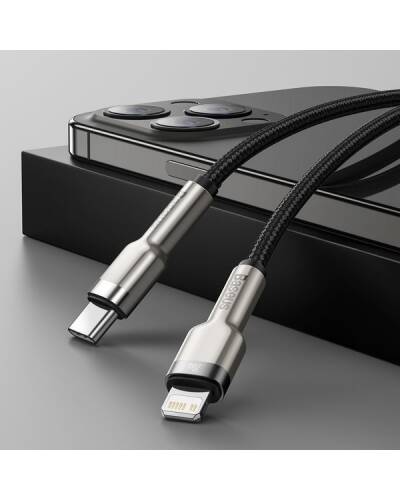 Przewód CATLJK-B01 Baseus USB-C - Lightning Cafule Metal  2m czarny Rzeszów warszawa poznań - zdjęcie 2