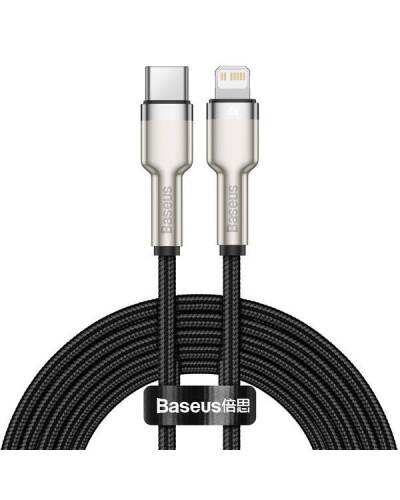 Kabel Baseus USB-C - Lightning Cafule Metal  2m czarny - zdjęcie 1
