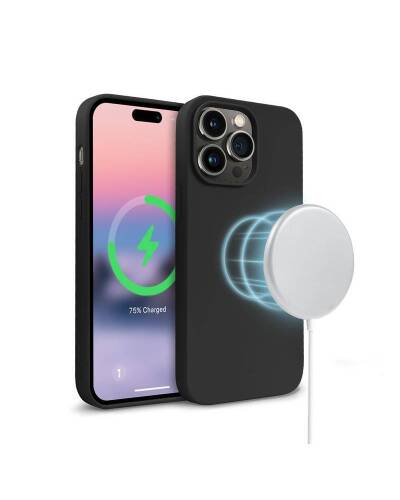 Etui do iPhone 14 Pro Max Crong Cover MagSafe - czarne - zdjęcie 1