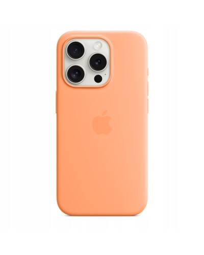 Etui do iPhone 15 Pro Apple Silicone MagSafe - Pomarańczowy Sorbet  - zdjęcie 1