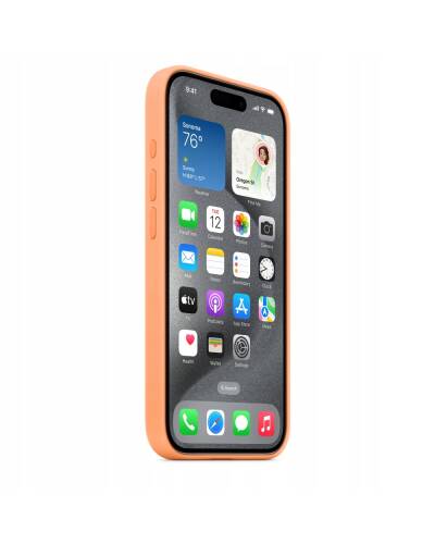 Etui do iPhone 15 Pro Apple Silicone MagSafe - Pomarańczowy Sorbet  - zdjęcie 3