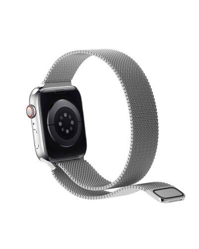 Pasek do Apple Watch 42/44/45/49 mm Puro Milanese - srebrny - zdjęcie 2