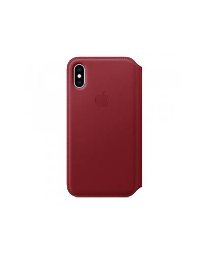 Etui do iPhone Xs Max Apple Leather Folio - czerwone - zdjęcie 2