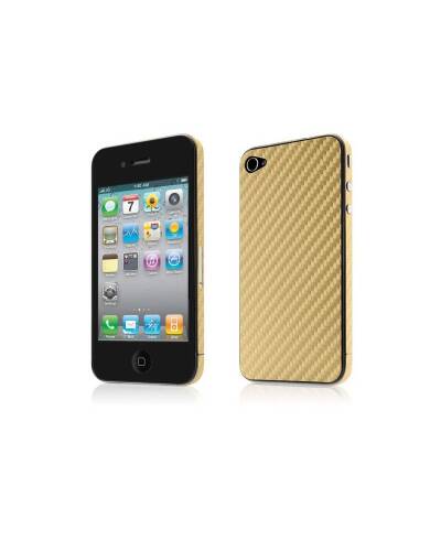 Etui do iPhone 4/4S Belkin Carbon Fiber Surface - złote  - zdjęcie 1