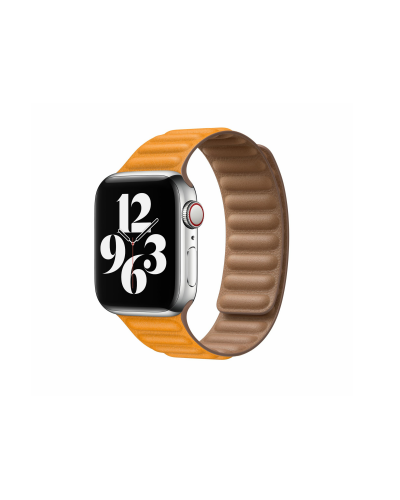 Apple pasek do Apple Watch 38/40/41 mm z karbowanej skóry rozmiar S/M - kalifornijski mak  - zdjęcie 2