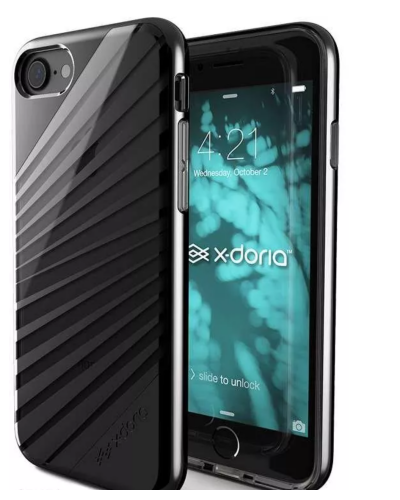 Etui do iPhone 7 X-Doria Revel Lux - Czarne - zdjęcie 1