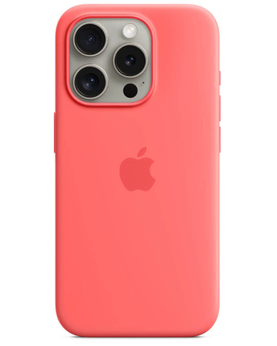Etui do iPhone 15 Pro Apple Silicone MagSafe - Guava  - zdjęcie 1
