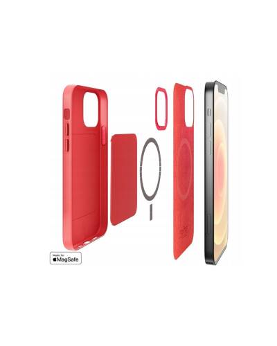 Etui do iPhone 12/12 Pro PURO SKY MAG  Skóra eco - czerwone - zdjęcie 2