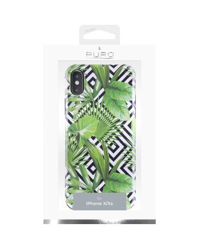 Etui do iPhone X/XS Puro lam Tropical Leaves - zielone - zdjęcie 3