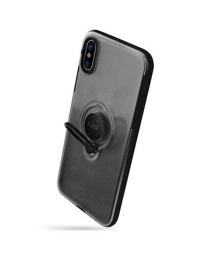 Etui do iPhone X/XS Puro Magnet Ring Cover - czarne - zdjęcie 4