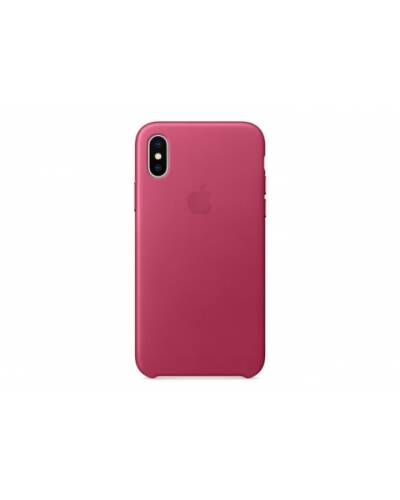 Etui do iPhone X Apple Leather Case - amarantowy  - zdjęcie 1