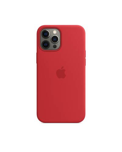 Etui do iPhone 12 Pro Max Apple Silicone Case z MagSafe - czerwone  - zdjęcie 1