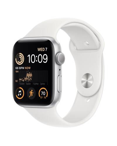 Apple Watch SE 2 40mm aluminium w kolorze srebrnym z paskiem sportowym w kolorze białym - zdjęcie 1