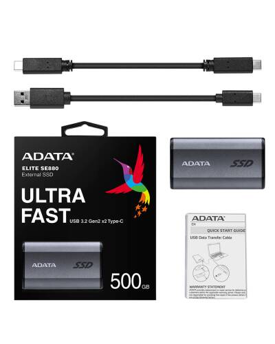 Dysk zewnętrzny SSD ADATA Elite SE880 500GB - zdjęcie 4