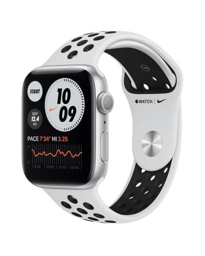 Apple Watch Nike+ S6 44mm GPS + Cellular Srebrny z paskiem sportowym w kolorze czystej platyny - zdjęcie 1