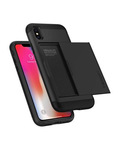 Etui do iPhone X Spigen Slim Armor CS - czarne  - zdjęcie 3