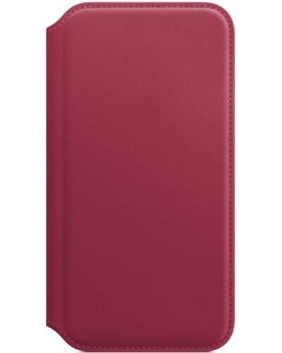 Etui z klapką do iPhone X/XS Apple Leather Folio - wiśniowe - zdjęcie 2