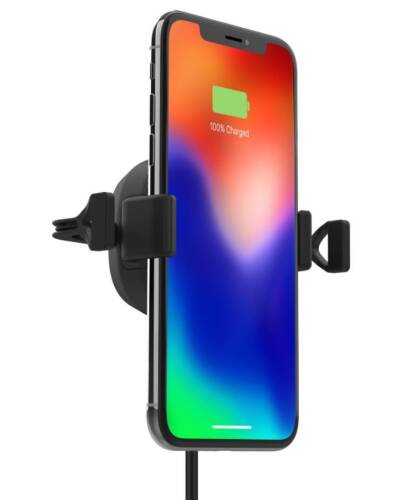 Uchwyt samochodowy ładujący Mophie Charge Stream vent mount - czarny - zdjęcie 1