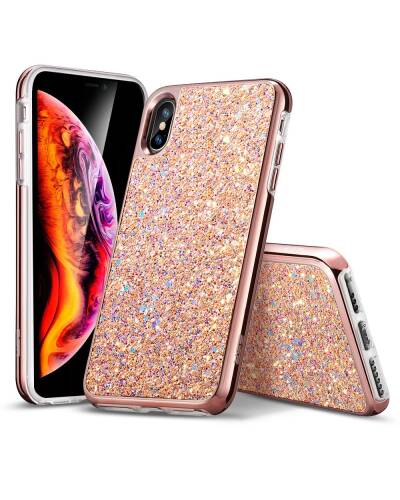 Etui do iPhone X/Xs ESR GLITTER - różowe - zdjęcie 1