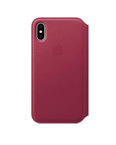 Etui do iPhone X  Apple Lether - czerwone - zdjęcie 1