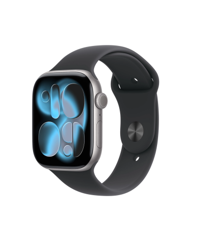 RZESZÓW Apple Watch S11 46mm aluminium w kolorze gwiezdnej szarości z paskiem sport. w kolorze czarnym S/M MEV04MP/A - zdjęcie 1