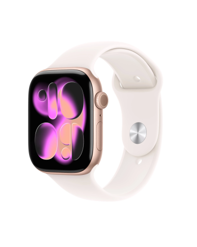 RZESZÓW Apple Watch S11 46mm aluminium w kolorze różowe złoto z paskiem sportowym w kolorze łagodny róż S/M MEV64MP/A - zdjęcie 1