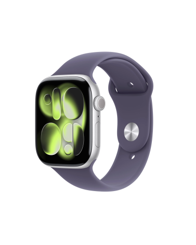 RZESZÓW Apple Watch S11 46mm aluminium w kolorze srebrnym z paskiem sportowym w kolorze mleczny fiolet S/M MEV94MP/A - zdjęcie 1